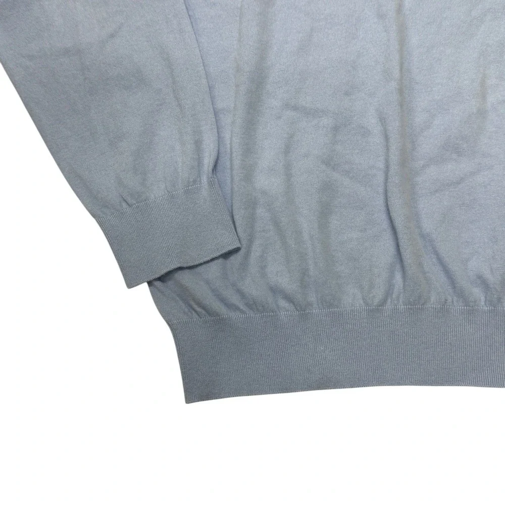 Polo Ralph Lauren Mens 3XB Blue Cotton Cashmere V-Neck Sweater Big & Tall Pony